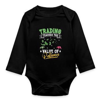 Stock Traders, Forex Traders, Investor Trading - Organic Longsleeve Baby Bodysuit - black - Front