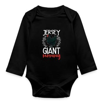 Jersey Giant Mama - Baby Bio-Langarm-Body - Schwarz - Vorne