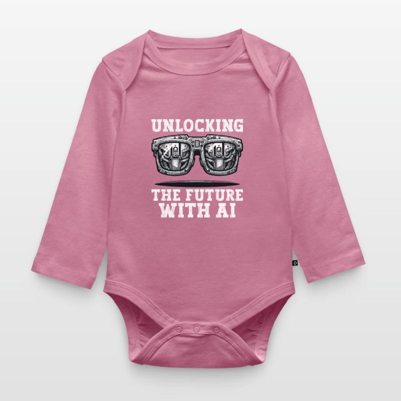 Artificial intelligence, machine learning, data Organic Longsleeve Baby Bodysuit