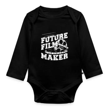 Future Film Maker Cinematography Director Producer - Organic Longsleeve Baby Bodysuit - black - Front