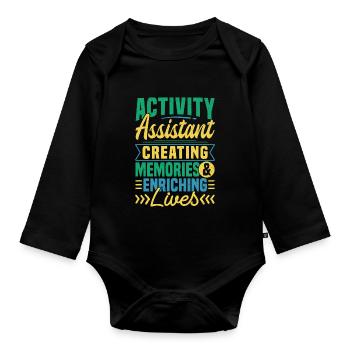Activity Assistant Appreciation - Baby Bio-Langarm-Body - Schwarz - Vorne