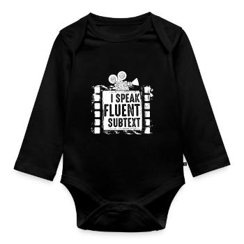 Dialogue Dissector Screenwriter - Organic Longsleeve Baby Bodysuit - black - Front