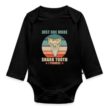 Juste une dent de requin de plus, je vous promets Retro Fossil - Body Bébé bio manches longues - noir - Devant