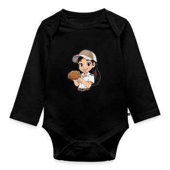 Boy Scout Cookie - Organic Longsleeve Baby Bodysuit - black - Front