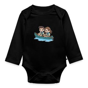 Éclaireur - Body Bébé bio manches longues - noir - Devant