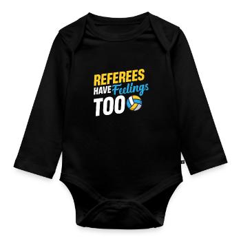Les arbitres ont des sentiments trop étranges - Body Bébé bio manches longues - noir - Devant