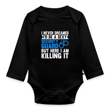 Security Clothing Security Accessories - Organic Longsleeve Baby Bodysuit - black - Front