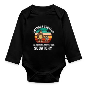 Bigfoot Sasquatch Pour Hommes Femmes Garçons Filles Drôle - Body Bébé bio manches longues - noir - Devant