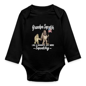 Bigfoot Sasquatch Pour Hommes Femmes Garçons Filles Drôle - Body Bébé bio manches longues - noir - Devant