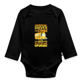 Funny School Bus Driver Appreciation anniversary - Baby Bio-Langarm-Body - Schwarz - Vorne