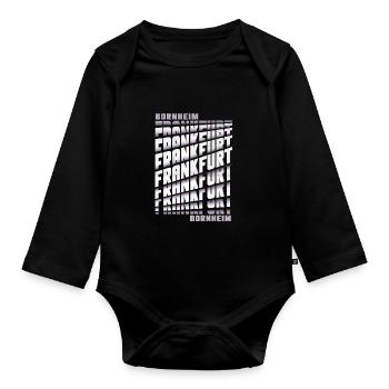 Frankfurt Bornheim - Baby Bio-Langarm-Body - Schwarz - Vorne