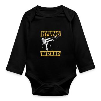 Hyung Wizard - Tang so Do - Organic Longsleeve Baby Bodysuit - black - Front