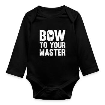 Kickboxen Kickboxer Kickboxing - Body Bébé bio manches longues - noir - Devant