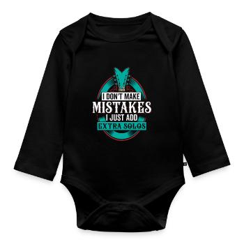 Je ne fais pas d’erreurs, j’ajoute juste des solos supplémentaires - Body Bébé bio manches longues - noir - Devant