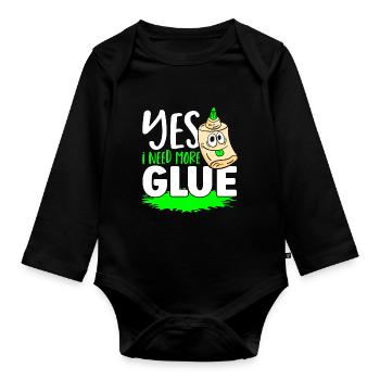 Ja, ich brauche mehr Leim Schleim Diy Flüssigkeit - Baby Bio-Langarm-Body - Schwarz - Vorne