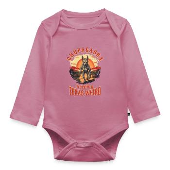 Cryptozoologists Chupacabra Creatures Funny - Organic Longsleeve Baby Bodysuit - mauve - Front