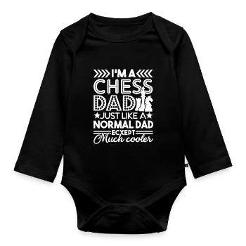 Chess Chess Dad Cooler - Organic Longsleeve Baby Bodysuit - black - Front