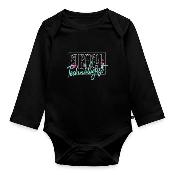 Chirurgisch-technischer Assistent Chirurg - Baby Bio-Langarm-Body - Schwarz - Vorne