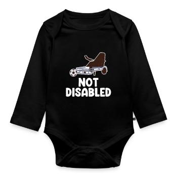 Pas assez gêné. Drôle de paralympique - Body Bébé bio manches longues - noir - Devant