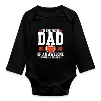 Soccer Dad Proud Soccer Dad Father's Day - Organic Longsleeve Baby Bodysuit - black - Front