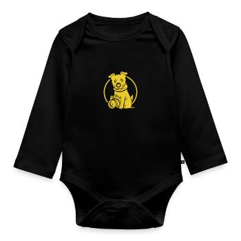 Dog Photo, Landscape Photographer, Nature Photographer - Organic Longsleeve Baby Bodysuit - black - Front