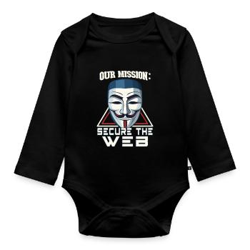 Analyste en piratage éthique Cybersécurité éthique - Body Bébé bio manches longues - noir - Devant