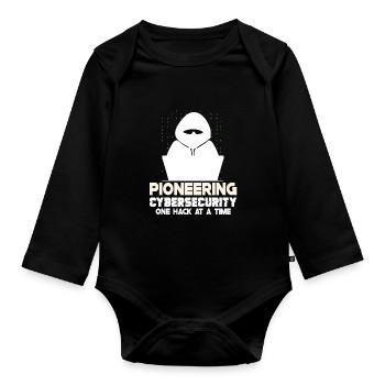 Ethical Hacking Analyst Ethical Cyber Security - Organic Longsleeve Baby Bodysuit - black - Front