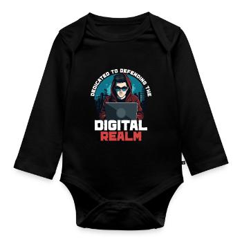 Analyste en piratage éthique Cybersécurité éthique - Body Bébé bio manches longues - noir - Devant