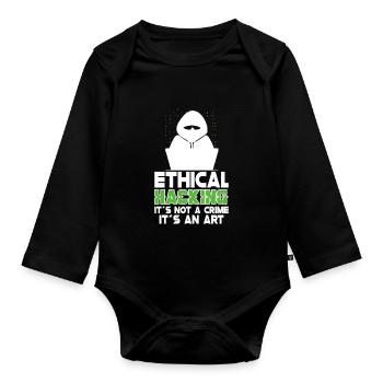Analyste en piratage éthique Cybersécurité éthique - Body Bébé bio manches longues - noir - Devant