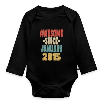 Génial Janvier 2015 - Body Bébé bio manches longues - noir - Devant