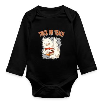 Lustige Lehrer Halloween Geschenke - Baby Bio-Langarm-Body - Schwarz - Vorne