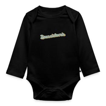 Ingenieur Abschluss-Geschenk Bauzeichnerin - Baby Bio-Langarm-Body - Schwarz - Vorne