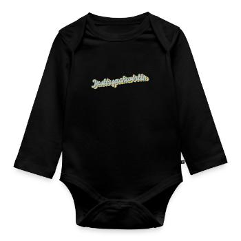 Richtern Abschluss-Geschenk Justizfachwirtin - Baby Bio-Langarm-Body - Schwarz - Vorne