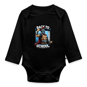 Gladiator School Teacher Of Ancient Rome - Organic Longsleeve Baby Bodysuit - black - Front