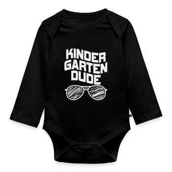 Kindergarten Dude Funny Pre School Bff - Organic Longsleeve Baby Bodysuit - black - Front