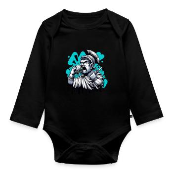 Hamburg Roman History Roman Empire - Organic Longsleeve Baby Bodysuit - black - Front