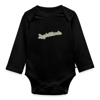Logistik Abschluss-Geschenk Logistikerin - Baby Bio-Langarm-Body - Schwarz - Vorne