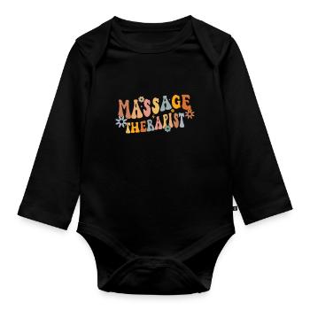Massagetherapeuten Therapie Masseuse Wertschätzung - Baby Bio-Langarm-Body - Schwarz - Vorne