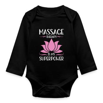 Massagetherapeuten Therapie Masseuse Wertschätzung - Baby Bio-Langarm-Body - Schwarz - Vorne