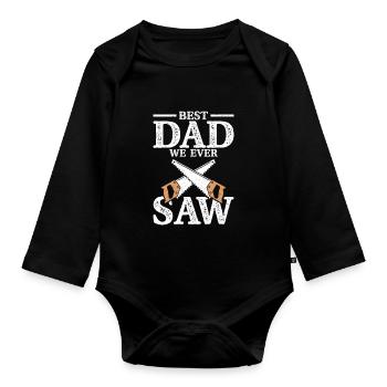 Carpenter Extraordinaire - Best Dad Award - Organic Longsleeve Baby Bodysuit - black - Front