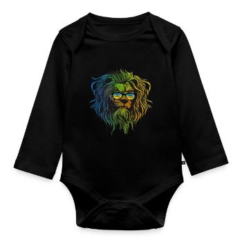 Amazigh - Baby Bio-Langarm-Body - Schwarz - Vorne