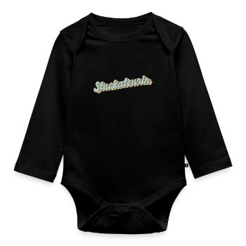 Plâtrier de cadeau de graduation de cloisons sèches - Body Bébé bio manches longues - noir - Devant