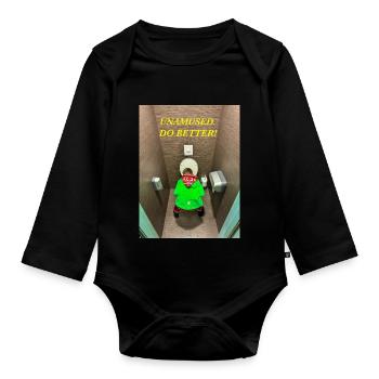 Unamüsiert. Machs besser! - Baby Bio-Langarm-Body - Schwarz - Vorne