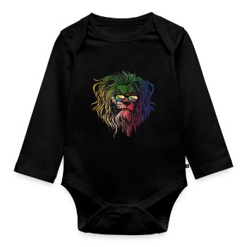 Comoros - Organic Longsleeve Baby Bodysuit - black - Front