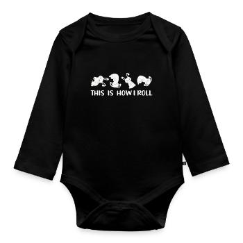 C'est comme ça que je roule Sweet Rabbit - Body Bébé bio manches longues - noir - Devant