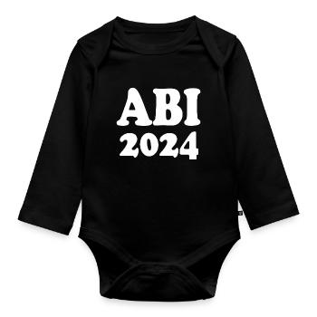 Abi 2024 - Baby Bio-Langarm-Body - Schwarz - Vorne