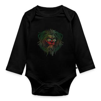 Dominica - Organic Longsleeve Baby Bodysuit - black - Front
