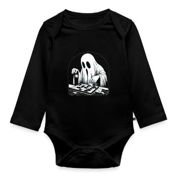 Puzzle Lover Jigzaw Puzzle Jeu de société Puzzler - Body Bébé bio manches longues - noir - Devant