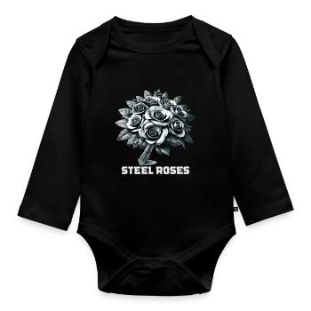 Blacksmith Metalworker Bladesmith Metal - Organic Longsleeve Baby Bodysuit - black - Front