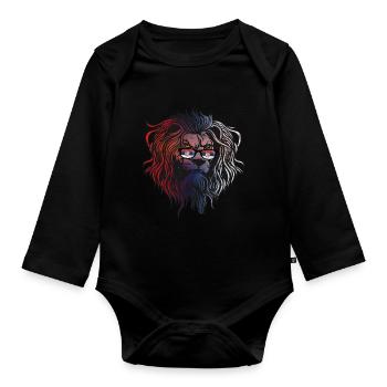 Serbien - Baby Bio-Langarm-Body - Schwarz - Vorne
